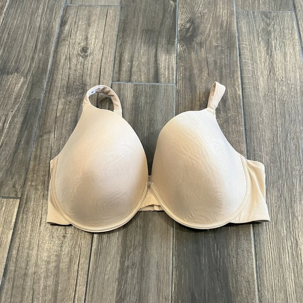 Avenue Body 44DDD Tan Bra With Rose Detail